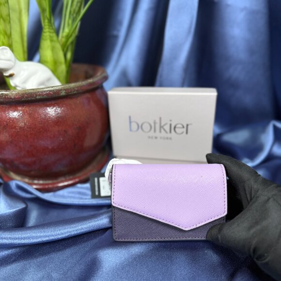 Botkier Cobble Hill Snap Wallet – Purples/White Saffiano Leather (NWT + Box) - Picture 4 of 16